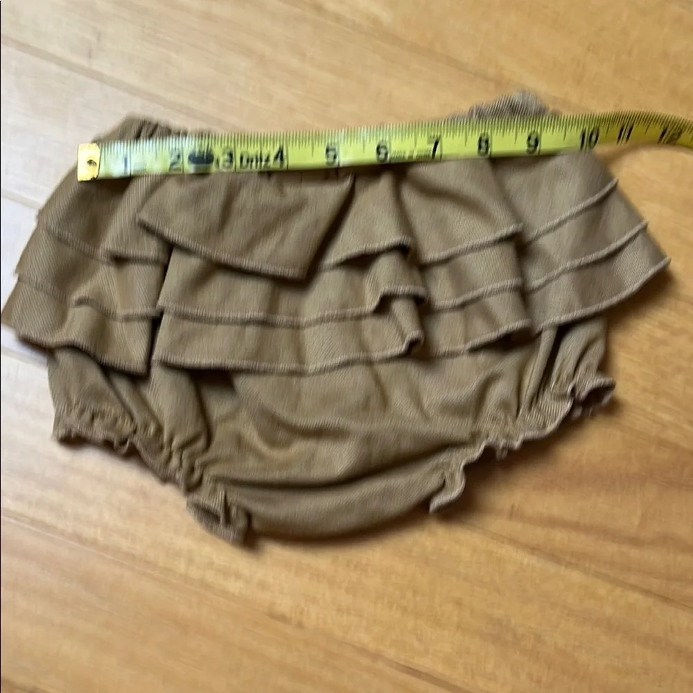 Milkbarn Brown Ruffled Diaper Cover Bloomers